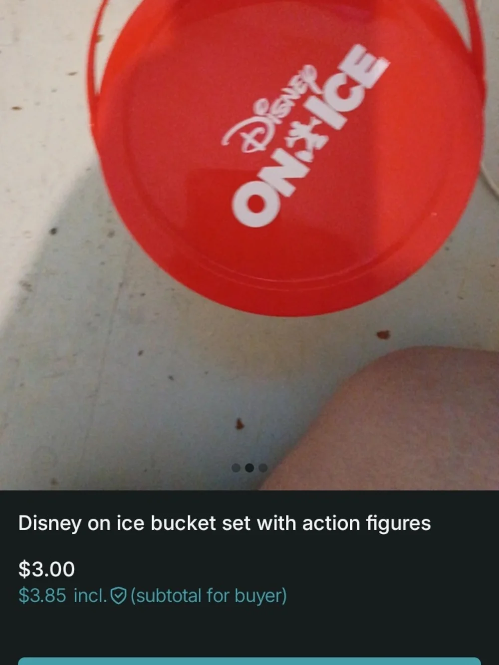 Disney On Ice Bucket Set With Action Figures